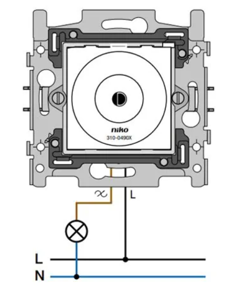 Niko Basiselement - LED Dimmer 4-200Watt - 310-04901 Druk/draai - 5413736365773 - Niko Niko Basiselement - LED Dimmer 4-200Watt - 310-04901 Druk/draai - 5413736365773 - Niko