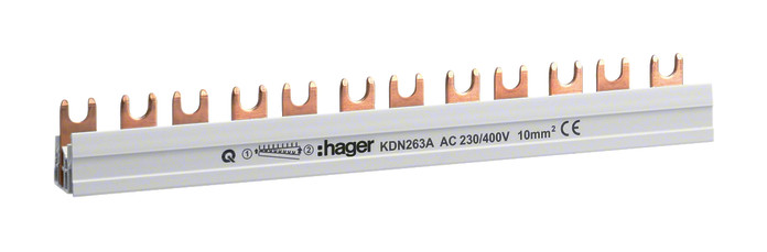 Hager Quickbusbar - Kamrail KDN263A - TBV 6 automaten 2 polig - 3250613740917 - Hager Hager Quickbusbar - Kamrail KDN263A - TBV 6 automaten 2 polig - 3250613740917 - Hager