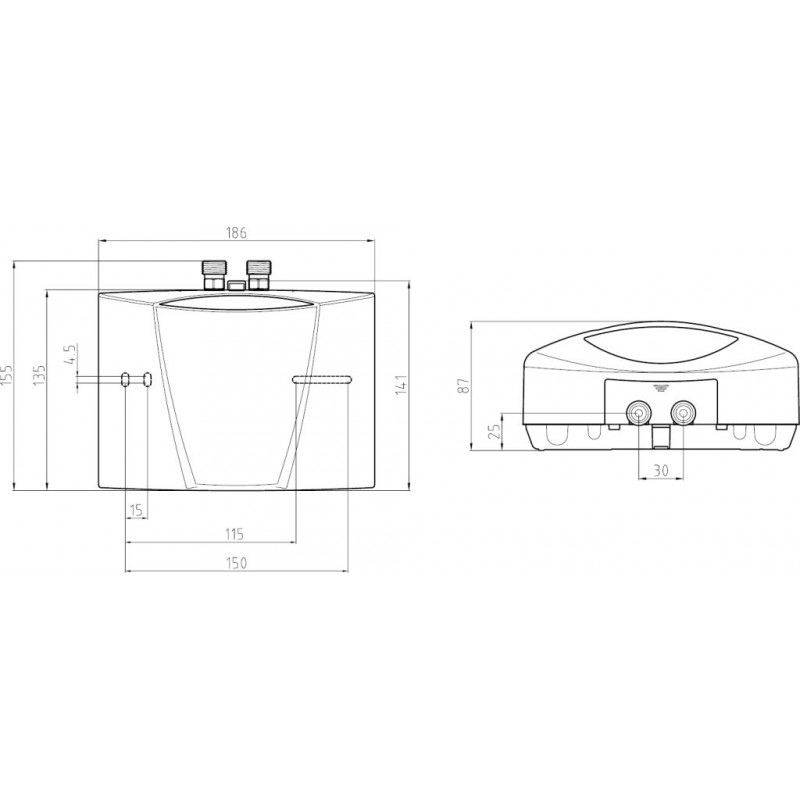 Clage E-mini doorstroomboiler MBH 3 - 3,5kW/230V 1x16A 1500-16003 - 2l/m - 40°C - 4010436160038 - CLAGE Clage E-mini doorstroomboiler MBH 3 - 3,5kW/230V 1x16A 1500-16003 - 2l/m - 40°C - 4010436160038 - CLAGE