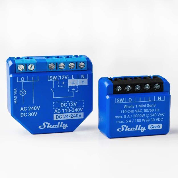 Shelly Plus 1 Mini Gen3, WLAN + Bluetooth Schaltaktor - 3800235261576 - Shelly Shelly Plus 1 Mini Gen3, WLAN + Bluetooth Schaltaktor - 3800235261576 - Shelly