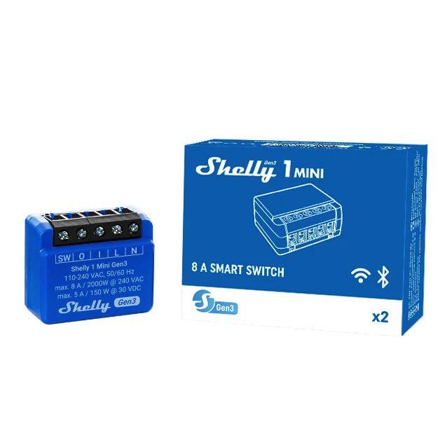 Shelly Plus 1 Mini Gen3, WLAN + Bluetooth Schaltaktor - 3800235261576 - Shelly Shelly Plus 1 Mini Gen3, WLAN + Bluetooth Schaltaktor - 3800235261576 - Shelly