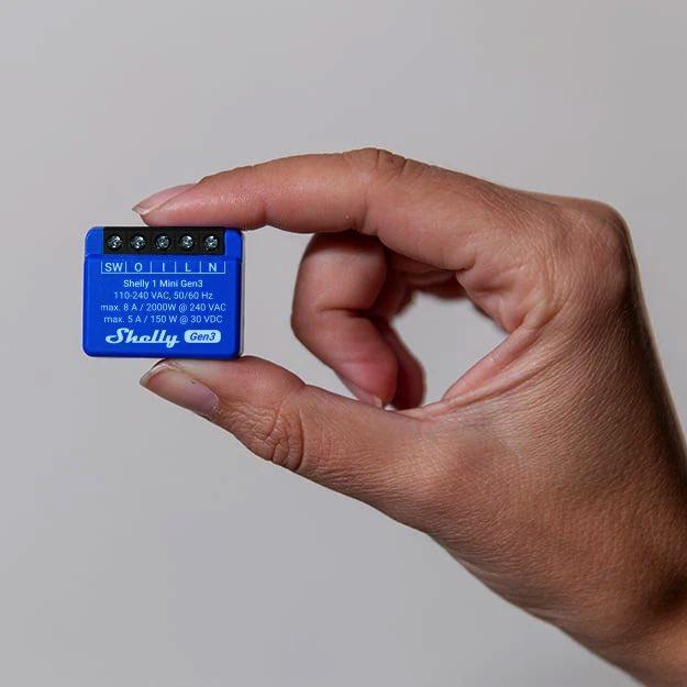 Shelly Plus 1 Mini Gen3, WLAN + Bluetooth Schaltaktor - 3800235261576 - Shelly Shelly Plus 1 Mini Gen3, WLAN + Bluetooth Schaltaktor - 3800235261576 - Shelly