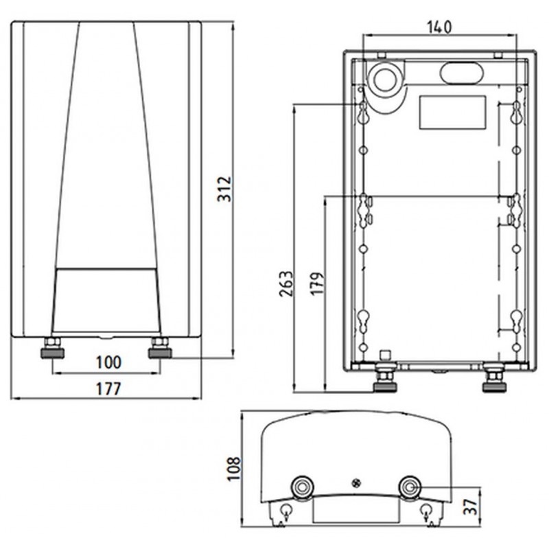 Clage CEX Douche doorstroomboiler 11/13 LCD - 26433 - 3 Fase/20A - 6.0ltr/m tot max.60°C - h29,4cmXb17,7cmXd10,4cm - bovenbouwmontage - 4010436264330 - CLAGE Clage CEX Douche doorstroomboiler 11/13 LCD - 26433 - 3 Fase/20A - 6.0ltr/m tot max.60°C - h29,4cmXb17,7cmXd10,4cm - bovenbouwmontage - 4010436264330 - CLAGE