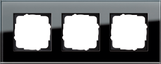 Gira Esprit glas zwart/aluminium - afdekraam 021305 - 021305 - GIRA Gira Esprit glas zwart/aluminium - afdekraam 021305 - 021305 - GIRA