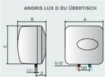 ARISTON ANDRIS LUX 30 boiler 3100369 - bovenbouw - aansluiting aan de onderkant - 2000Watt - - 
