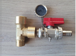 Ariston Leegloopset - T koppeling plus kogelkraan 1/2 duims - - 