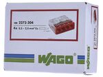 Wago 2273 Compact - ROOD 4voudig Lasklem 2273-204 - 4050821027867 - Wago