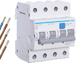 Hager Vision - Aardlekautomaat 4P B16 30mA - VKS14SB - 3250616555235|ADM416G - Hager