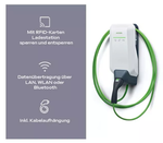 KEBA KeContact P40 131.112 Wallbox (11 kW, 6 m type 2-kabel, MID - RFID, geïntegreerde energiemeter, LAN/WLAN/Bluetooth, OCPP 1.6/Modbus RTU&TCP, FI type A, DC-beveiliging) - 9120050717749 - 