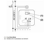 Gira Systeem 3000 - Dimmer 540000 Tip 3 - 60 watt LED - 4010337047995 - GIRA