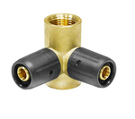 Ptec Messing U-muurplaat 16mm x 1/2 inch x 16mm (insteek x binnendraad x insteek) - SPWWV1604 - Ptec