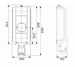 Keba KeContact P30 Wallbox DE440, 11kW, laadkabel type 2 lengte 4m, KfW440, 3-fase, wit/grijs (119.857) - 9120050713673 - KEBA