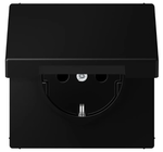 Jung A Range - Wandcontactdoos KLEP A1520NBFKLSWM Grafietzwart mat - 4011377185883 - Jung