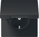 Jung LS Range - Wandcontactdoos zwart glans LS1520KLSW - 4011377064065 - Jung