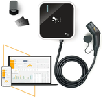 Juice Charger Me 3 – 11 kW/22 kW wallbox, 5 mtr type 2-kabel, RFID plug and charge, MID-meter, LAN/WLAN- APP, loadmanagement tot 250 stuks,IP67 - 4262479540005|8kg - JUICE