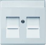 ABB Busch-Jaeger Future/Solo - Centraalplaat RJ45 1800-84 glanzend wit - 4011395996751 - Busch-Jaeger