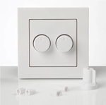 ION dimmerknop duo - Afdekmateriaal 80.200.040 Alpinwit mat - 8718836970269 - ION 