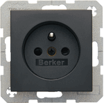 Hager Berker S/B - Wandcontactdoos 6765761606 Antraciet/zwart - BELGIË! - 4011334226062 - Berker