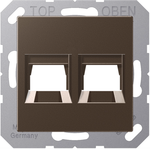 Jung A range centraalplaat modular-jack Mokka kunststof 2 voudig - A1569-2WEMO - 4011377177482 - Jung