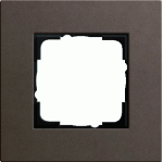 Gira Esprit linoleum multiplex donkerbruin/wit - afdekraam 0211223 - 4010337015932 - GIRA