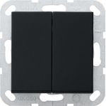 Gira Systeem 55 - Drukvlakschakelaar serie 0125005 Zwart mat - 4010337038016 - GIRA