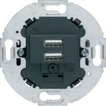 Hager Berker Serie zwart USB -260215 - 4011334467861 - Hager Berker