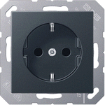 Jung A Range - Wandcontactdoos A1520NBFANM - ANTRACIET mat - 4011377128309 - Jung
