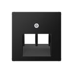 Jung A Range - Centraalplaat IAE/UAE A569-2BFPLUASWM Grafietzwart mat - 4011377186118 - Jung