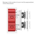 Gira E2 - Inbouwdoos 289400 Rood - 4010337049814 - GIRA