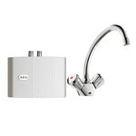 AEG Kleine doorstroomverwarmer 3,5kW - Tankloze boiler 3.5kW AEG MTH 350 - H143 mm X B190 mm X D82 mm - DRUKLOOS! - optie speciale kraan nodig. - 4041056015699 - AEG