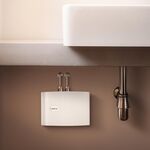 AEG Kleine doorstroomverwarmer 3,5kW - Tankloze boiler 3.5kW AEG MTH 350 - H143 mm X B190 mm X D82 mm - DRUKLOOS! - optie speciale kraan nodig. - 4041056015699 - AEG