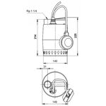 Grundfos Unilift KP 250-A1 Dompelpomp 012H1800 - 10m kabel - 10600Ltr/H - Vuilwaterpomp met vlotter - opvoerhoogte 7.5 meter - 5700391116612 - grundfos
