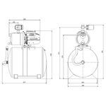 Grundfos JP 4-47 PT-H 60L Hydrofoor - 4,7 m3/h - 6 bar - 99594664 - 5713831612933 - grundfos