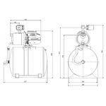 Grundfos JP 5-48 PT-H 60L Hydrofoor - 5,6 m3/h - 6 bar - 1490 watt - 99594666 - 5713831612957 - grundfos