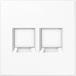 Jung LS Range - Centraalplaat RJ45 -15,3 x 19,3 - LS1969-2WEWW wit - 4011377177970 - Jung