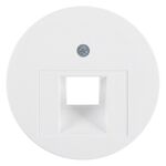 Hager WLF1007WG centraalplaat RJ45 wandcontactdoos 1-voudig R wit - 4011334367024 - Berker