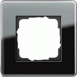 Gira Esprit glas C zwart/aluminium - afdekraam 0211505 - 0211505 - GIRA