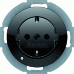 Hager Berker R1 zwart - Wandcontactdoos 41092045 - 4011334369837 - 