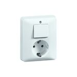 Peha wandcontactdoos met schakelaar 80.6686 AW - 00239621 - 4010105239621 - 