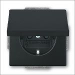 ABB Busch-Jaeger Future Linear - Wandcontactdoos 20 EUK-885 Zwart mat - 4011395130056 - 