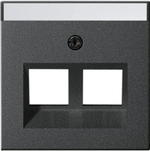 Gira Systeem 55 - Centraalplaat RJ45 264028 Antraciet - 4010337460190 - 