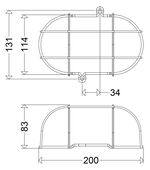 SCHUCH, 3610 100W E27 staal verzinkt behuizing grijs IP54 GRIJS BULLEYE - 4041254167107 - Schuch