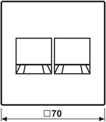 Jung LS Range - Centraalplaat RJ45 -15,3 x 19,3 - LS1969-2WEWW wit - 4011377177970 - Jung