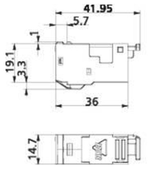 Metz Connect 130910-I RJ45-inbouwmodule E-Dat CAT 6A - tot 10 GBit Ethernet - 2 tin Brons - 4250184105473 - Metz