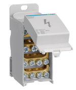 Hager Verdelerklem 1-polig 160 A 2X 25-70 MM²/ 3x2,5-25²/ 8X 1,5-16² - KJ02CN - 3250613803728 - Hager