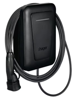 Hager XVL122xLM witty pro Wallbox laadstation, 3-fase, 22kW, OCPP compatibel met laadmanager, 250×370×150mm, antraciet - tbv laadparken - 3250610094822 - Hager