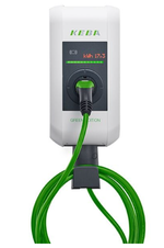 KEBA KeContact P30 c-series GREEN EDITION 122.115 Wallbox (22 kW, 6 m type 2-kabel, client, RFID, conform ijkwetgeving, LAN, UDP/Modbus TCP, DC-beveiliging) - 9120050714328 - KEBA
