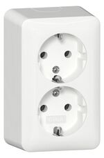 Gira Opbouw - Wandcontactdoos zuiver wit 478011 - incl. montageplaat - 4010337112709 - GIRA