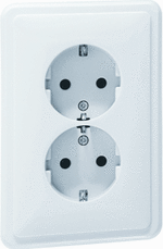 Peha wandcontactdoos - 00482821 wit - ovale inbouwdoos nodig - 482821 - Peha