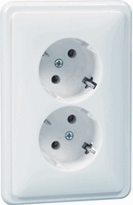 Peha wandcontactdoos 80.6512.02 WIT RAL 9010 - 00490621 - alleen in combinatie met ovale inbouwdoos - 4010105490626 - 